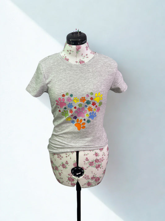 Hearts and Paws Print T-Shirt