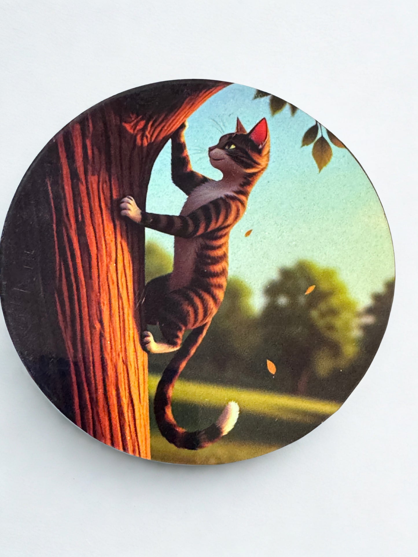 Climbing Cat Fridge Magnet